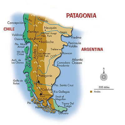 Map showing area of study (Andes region)