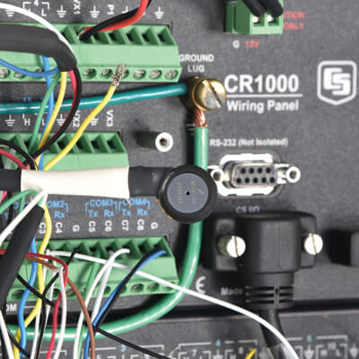 Apogee SB-100 barometric pressure sensor connected to a datalogger.