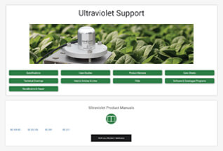 Product support information for UV sensors.