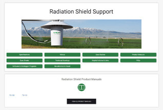 Product support information for aspirated radiation shields.